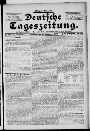 Deutsche Tageszeitung vom 12.11.1905