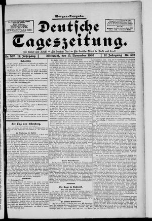 Deutsche Tageszeitung on Nov 15, 1905