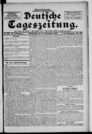 Deutsche Tageszeitung on Nov 15, 1905