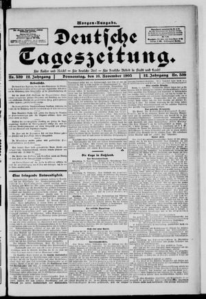 Deutsche Tageszeitung vom 16.11.1905