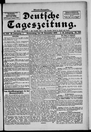 Deutsche Tageszeitung on Nov 16, 1905