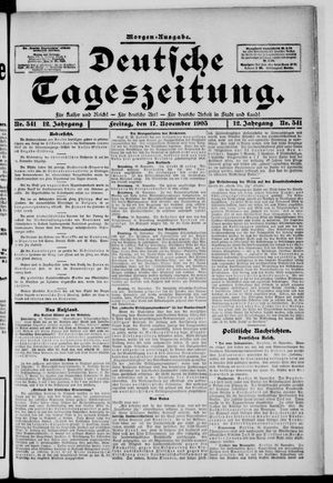 Deutsche Tageszeitung on Nov 17, 1905