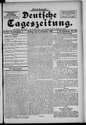 Deutsche Tageszeitung on Nov 17, 1905