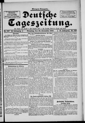 Deutsche Tageszeitung vom 28.11.1905