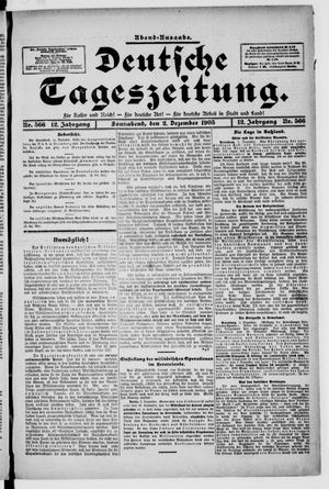 Deutsche Tageszeitung vom 02.12.1905