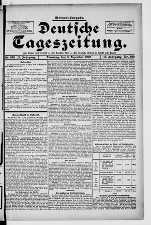 Deutsche Tageszeitung vom 05.12.1905