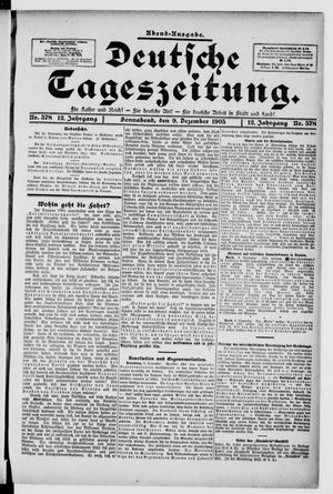 Deutsche Tageszeitung on Dec 9, 1905
