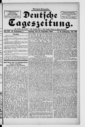 Deutsche Tageszeitung on Dec 15, 1905