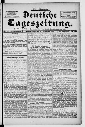 Deutsche Tageszeitung vom 21.12.1905