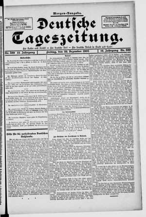 Deutsche Tageszeitung vom 22.12.1905