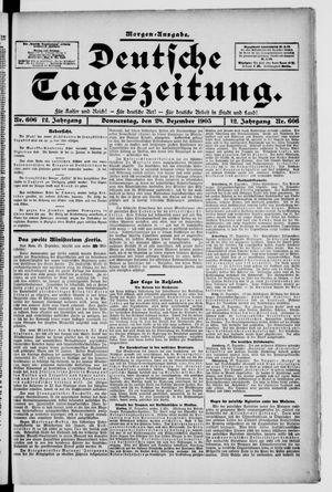 Deutsche Tageszeitung on Dec 28, 1905