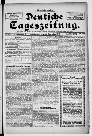 Deutsche Tageszeitung on Dec 28, 1905