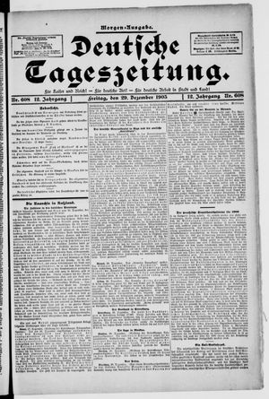 Deutsche Tageszeitung on Dec 29, 1905