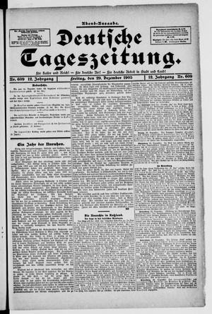 Deutsche Tageszeitung on Dec 29, 1905