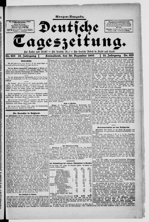 Deutsche Tageszeitung on Dec 30, 1905