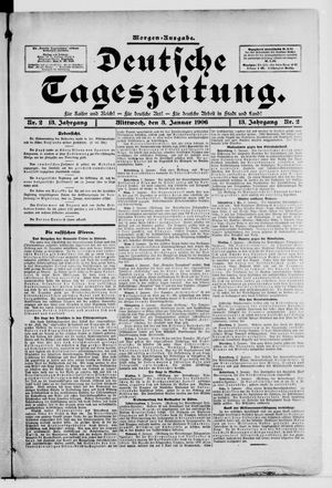 Deutsche Tageszeitung on Jan 3, 1906