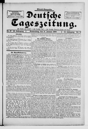 Deutsche Tageszeitung on Jan 11, 1906