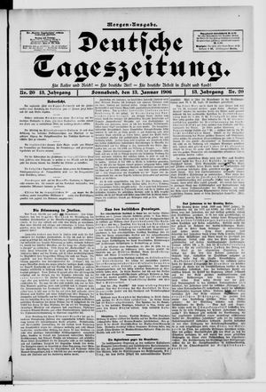 Deutsche Tageszeitung vom 13.01.1906