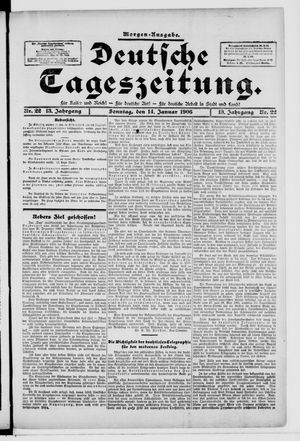 Deutsche Tageszeitung vom 14.01.1906