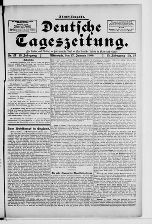 Deutsche Tageszeitung on Jan 17, 1906