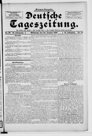 Deutsche Tageszeitung vom 24.01.1906