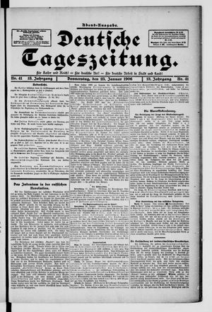 Deutsche Tageszeitung on Jan 25, 1906