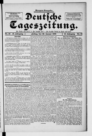 Deutsche Tageszeitung on Jan 26, 1906