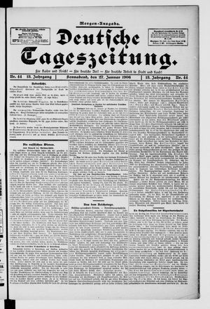 Deutsche Tageszeitung vom 27.01.1906