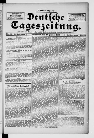 Deutsche Tageszeitung vom 27.01.1906
