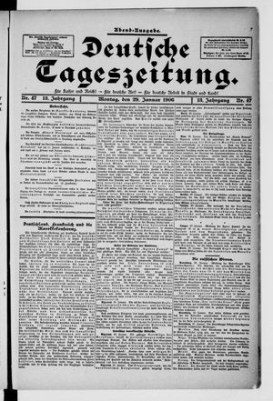 Deutsche Tageszeitung vom 29.01.1906