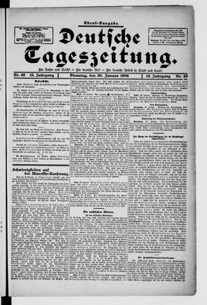 Deutsche Tageszeitung on Jan 30, 1906