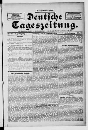 Deutsche Tageszeitung vom 04.02.1906