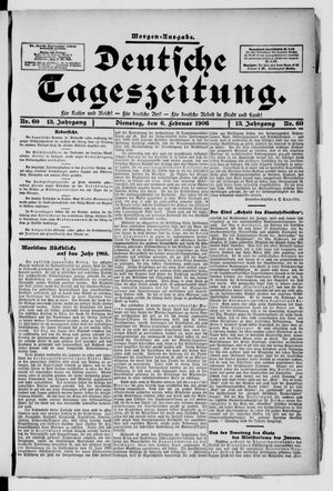 Deutsche Tageszeitung on Feb 6, 1906