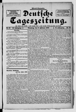 Deutsche Tageszeitung on Feb 6, 1906