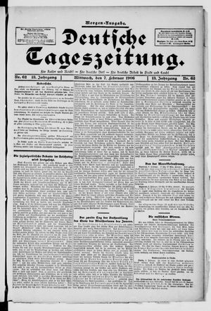 Deutsche Tageszeitung vom 07.02.1906