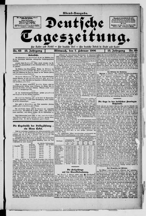 Deutsche Tageszeitung vom 07.02.1906