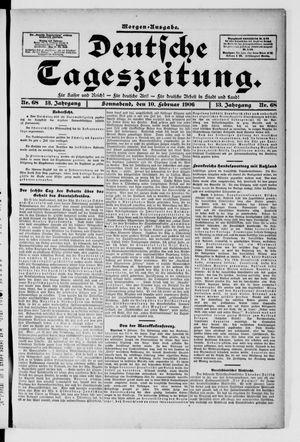Deutsche Tageszeitung vom 10.02.1906