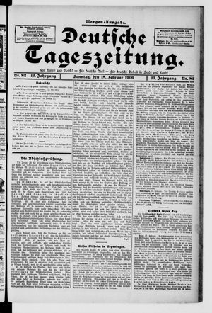 Deutsche Tageszeitung vom 18.02.1906