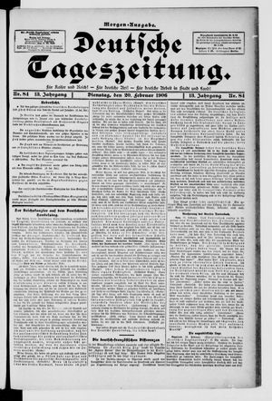 Deutsche Tageszeitung vom 20.02.1906