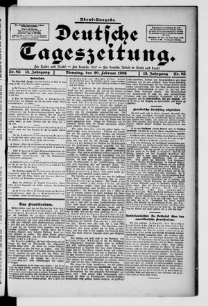 Deutsche Tageszeitung vom 20.02.1906