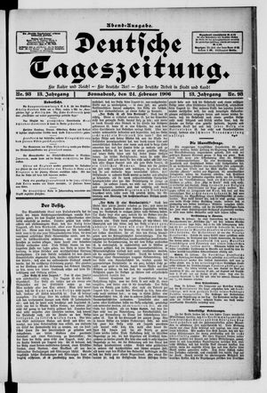 Deutsche Tageszeitung on Feb 24, 1906