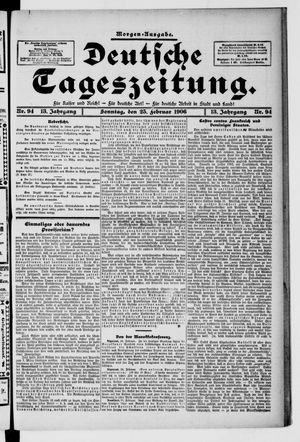 Deutsche Tageszeitung on Feb 25, 1906