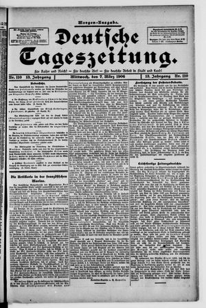 Deutsche Tageszeitung vom 07.03.1906