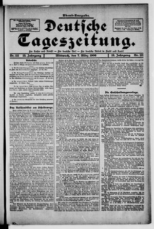Deutsche Tageszeitung vom 07.03.1906