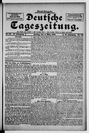 Deutsche Tageszeitung on Mar 9, 1906