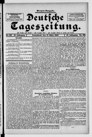 Deutsche Tageszeitung vom 17.03.1906