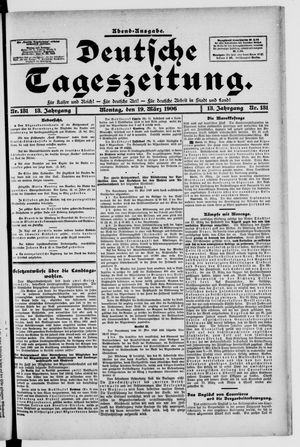 Deutsche Tageszeitung vom 19.03.1906