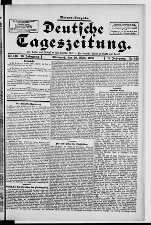 Deutsche Tageszeitung vom 28.03.1906