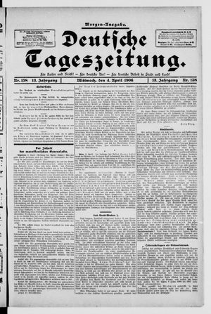 Deutsche Tageszeitung vom 04.04.1906