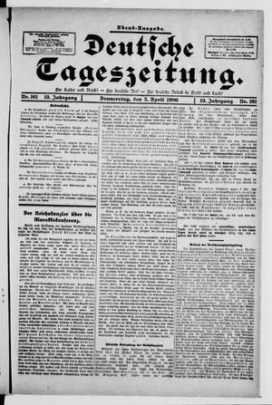 Deutsche Tageszeitung vom 05.04.1906